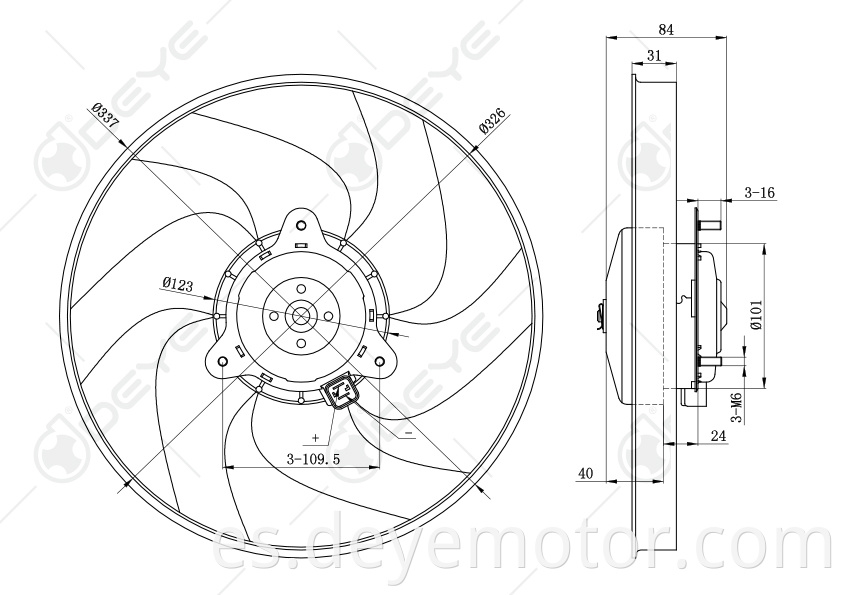 1250.f1 1253.72 1253.64 ventilador de radiador de automóvil para Peugeot 306 406 Socio Citroen ZX